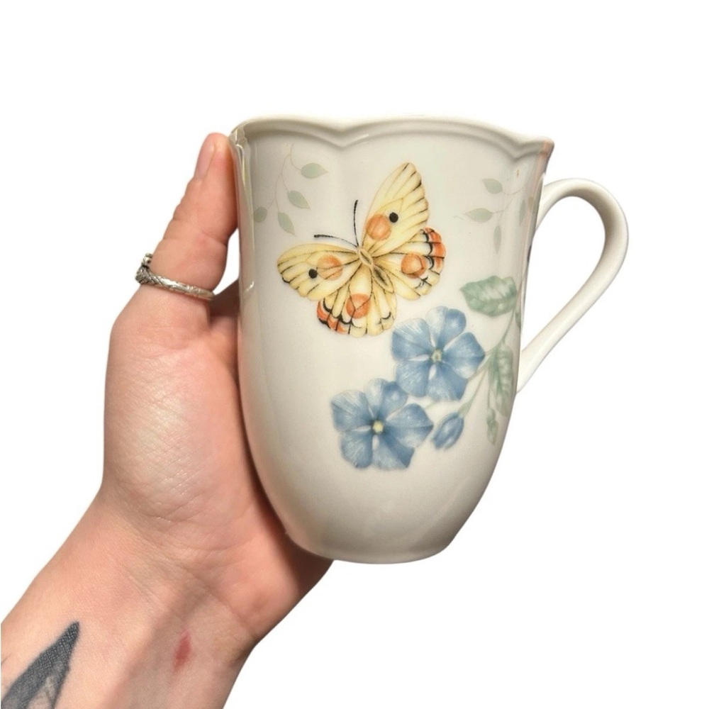 Lenox Butterfly Botanical Mug Set Of 4-Monarch Fritillary Orange Sulphur - Picture 10 of 11
